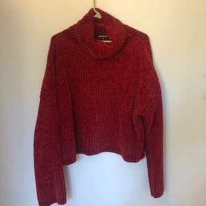 Red Mock Neck Sweater